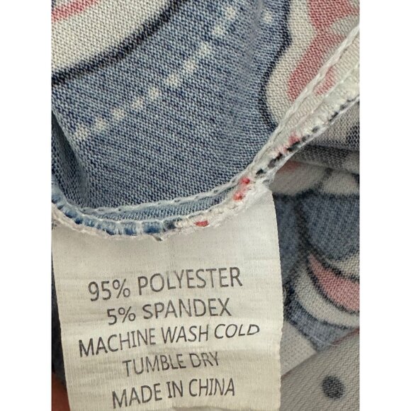 Blue Coral Floral Print Keyhole Neckline Swing Dress Size 2X 18 20 Plus Summer - Picture 5 of 8